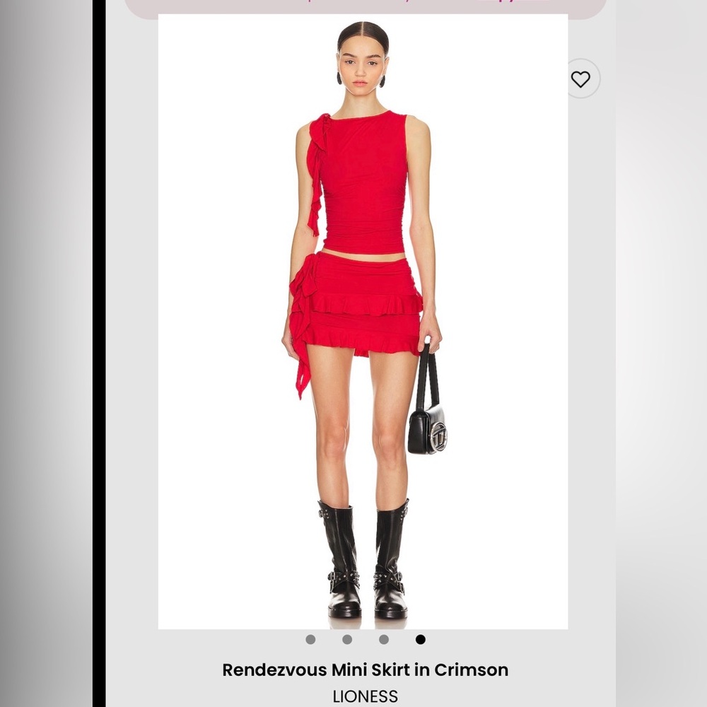 Rendezvous Mini Skirt and Top in Crimson size xs
Selling as a matching set